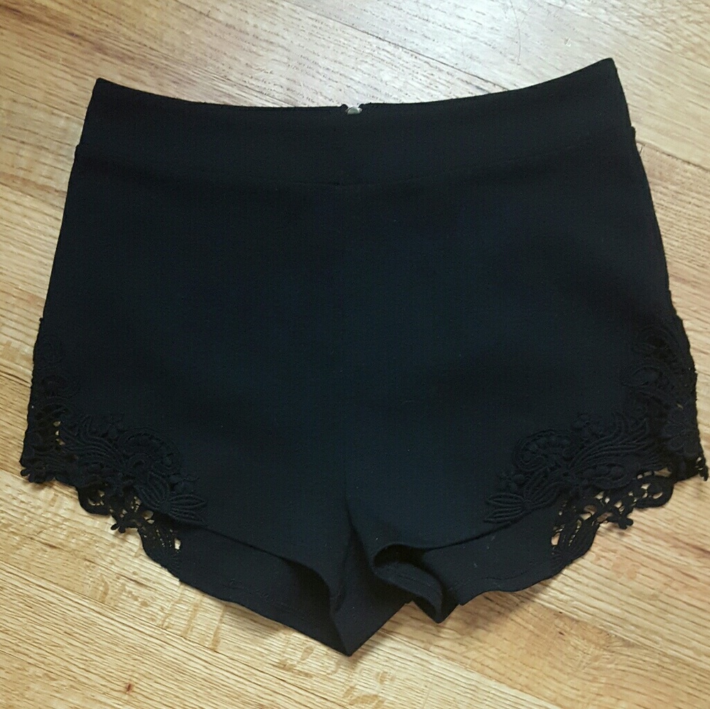 Anthropologie Pins & Needles black mini shorts
